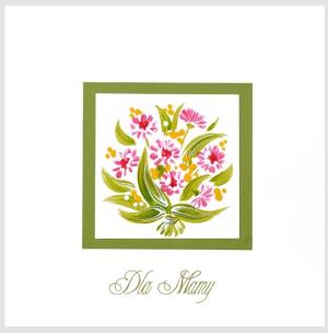 Opakowanie Karnet Dzień Matki kwadrat M04 - Bukiet kwiatów