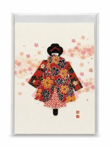 Opakowanie Karnet FGC-67 Lalka w kimono z papieru Chiyogami
