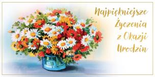 Opakowanie Karnet Flowers Urodziny wzór nr 10