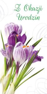 Opakowanie Karnet Flowers Urodziny wzór nr 2
