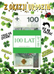 Opakowanie Karnet Grande Money Urodziny