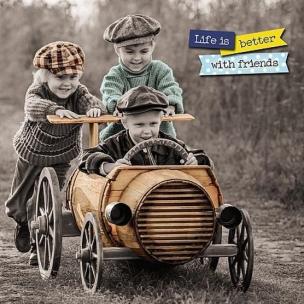 Opakowanie Karnet holograficzny 3D - Boys in car