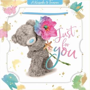 Opakowanie Karnet holograficzny 3D - Miś z kwiatem