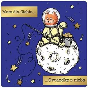 Opakowanie Karnet jednostronny Kot na księżycu