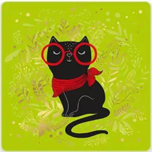 Opakowanie Karnet jednostronny Kot w okularach