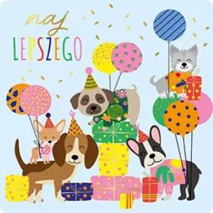 Opakowanie Karnet jednostronny Psi gang