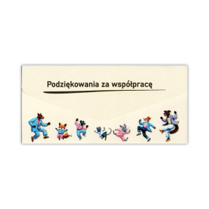 Opakowanie Karnet-koperta Podziękowanie za wspópracę