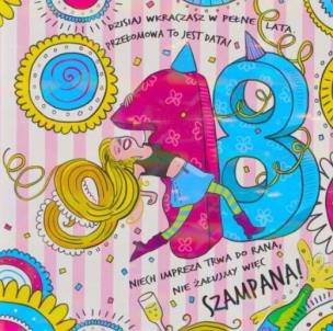 Opakowanie Karnet KW Hologram 18 Różowa