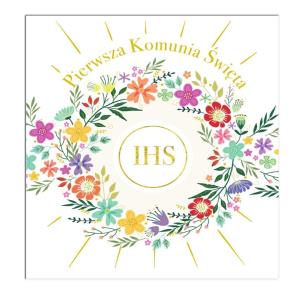 Opakowanie Karnet KW Komunia. Wianek