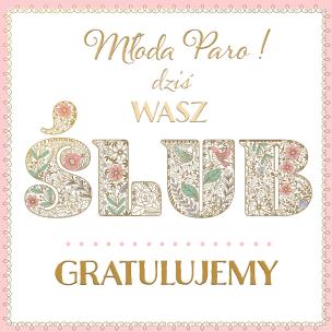 Opakowanie Karnet KWD z bilecikiem HS Ślub Pattern