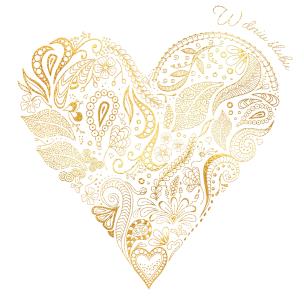 Opakowanie Karnet KWD z bilecikiem HS Ślub Serce