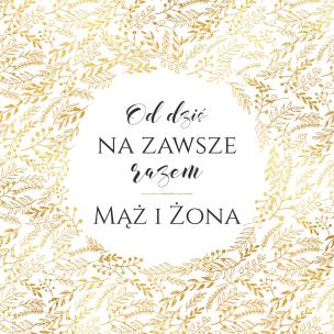 Opakowanie Karnet KWD z bilecikiem HS Ślub Złoty