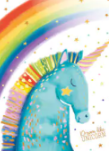 Opakowanie Karnet mini B8 Jednorożec z gwiazdą