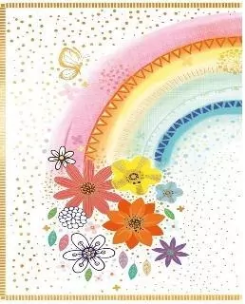 Opakowanie Karnet mini B8 Tęcza z kwiatami