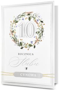 Opakowanie Karnet Rocznica ślubu 10