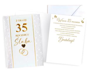 Opakowanie Karnet Rocznica ślubu 35