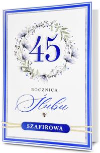 Opakowanie Karnet Rocznica ślubu 45