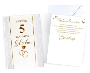 Opakowanie Karnet Rocznica ślubu 5