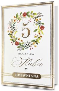 Opakowanie Karnet Rocznica ślubu 5