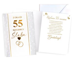 Opakowanie Karnet Rocznica ślubu 55