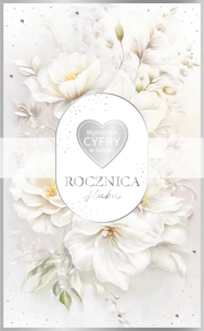 Opakowanie Karnet Rocznica Ślubu wymienne cyfry