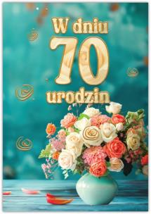 Opakowanie Karnet Silver 70 urodziny