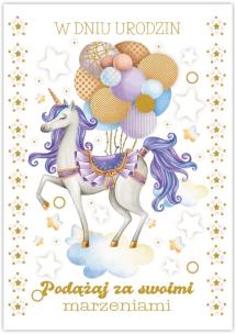 Opakowanie Karnet Silver urodziny