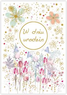 Opakowanie Karnet Silver urodziny