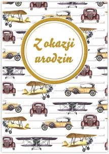 Opakowanie Karnet Silver urodziny męskie