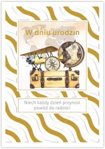 Opakowanie Karnet Silver urodziny męskie