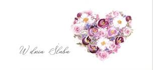 Opakowanie Karnet Ślub DL S68 - Serce z kwiatów