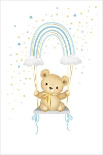 Opakowanie Karnet Uniwersalny - Blue Rainbow Teddy