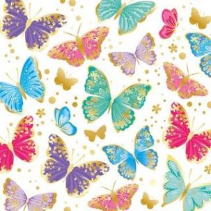Opakowanie Karnet Uniwersalny - Shiny Butterflies
