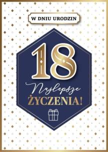 Opakowanie Karnet Urodziny 18