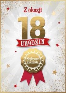 Opakowanie Karnet Urodziny 18