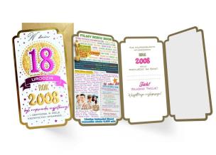 Opakowanie Karnet Urodziny 18