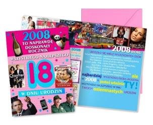 Opakowanie Karnet Urodziny 18