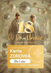Opakowanie Karnet Urodziny 18