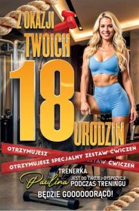 Opakowanie Karnet Urodziny 18 2K Trenerka Paulina