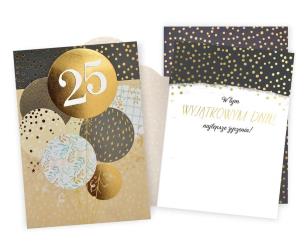 Opakowanie Karnet Urodziny 25