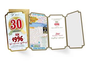 Opakowanie Karnet Urodziny 30