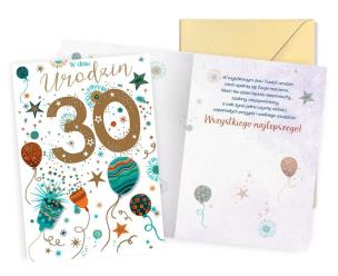 Opakowanie Karnet Urodziny 30