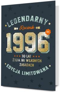 Opakowanie Karnet Urodziny 30