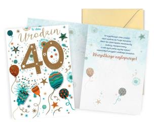 Opakowanie Karnet Urodziny 40