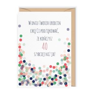 Opakowanie Karnet Urodziny 40