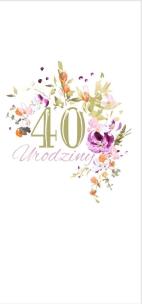 Opakowanie Karnet Urodziny 40 DL U26 - Kwiaty