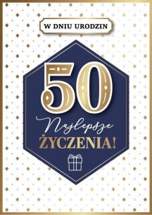 Opakowanie Karnet Urodziny 50