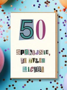 Opakowanie Karnet Urodziny 50