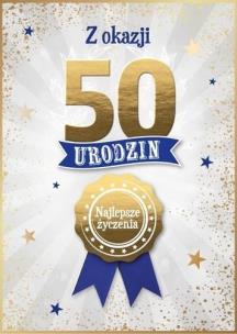 Opakowanie Karnet Urodziny 50