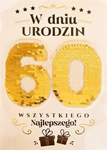 Opakowanie Karnet Urodziny 60 Cekiny